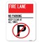 Signmission Fire Lane No Parking Keep Clear All Times Heavy-Gauge Aluminum Parking Sign, 18" x 24", A-1824-24004 A-1824-24004 - alternate 1